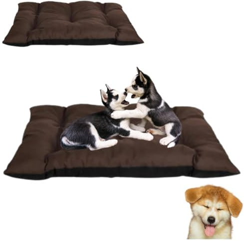 Anwicar hundbädd – hundkudde – hundsängar – hundmatta – hundbädd – hundmadrass – hundsäng – 60 x 50 cm – brun