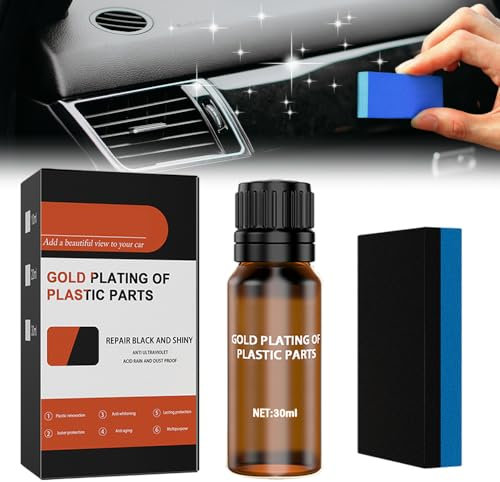 Topbashgo Kunststoff Auffrischer, 2024 New Kunststoffsanierung Für Autos, Auto-Kunststoff-Restaurator, Auto-Plastikteile-Renovierungsmittel, Car Plastics Restorer (1pcs)