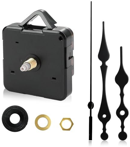 Wenrecu Clock Mechanism Battery Powered, Quartz Clock Movement Kit, High Torque Silent Sweep Replacement for DIY Repair, Home & Office Wall Clocks