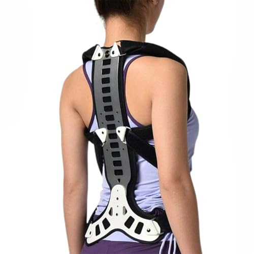 Correcteur de posture Support dorsal Orthèse cervicale thoracique réglable Orthèse thoracique fixe Dispositif de traction thoracique pour dos voûté, cyphose, fracture par compression vertébrale, S