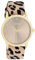 Oozoo Timepieces Unisex Uhr in Leopard/Taupe - Armbanduhr Unisex mit Lederarmband | Hochwertige Uhr - Edle Analog Unisexuhr in rund C11372