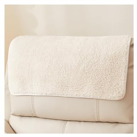 ILiemao Funda para Reposa Cabezas Reposabrazos Cubre Sofa Sillón Reclinable 1 Plaza Orejero Brazos Protector de Sofás 4 2 3 Plazas Individuales Navidad Antideslizante(Beige,Headrest 1pc)