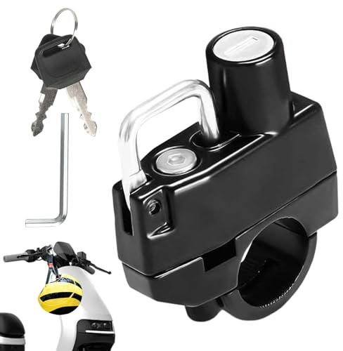 Candado para casco de bicicleta, 7,6 x 6,5 x 4 cm, manillar con 2 llaves, antirrobo, accesorios antirrobo, multifuncional, para bicicletas de paseo