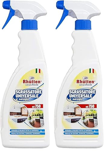 Sgrassatore Universale al Profumo di Marsiglia, Casa Linda, Pulitore Energico per Superfici, 750ml (Confezione da 2)