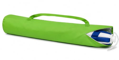 Terryshop74 Bolsa para sombrilla de playa de 120 x 18 cm – Funda de poliéster con correa – Porta sombrilla universal para playa, camping y jardín – Color verde