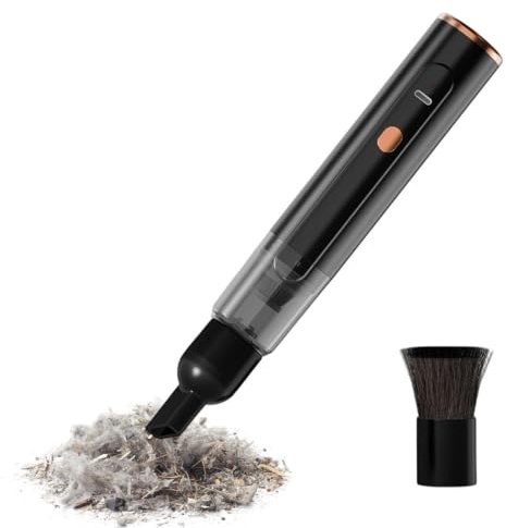 Mini Handheld Vacuum Cleaner - Portable Cordless Car Vacuum | Desk Dust | Compact & Lightweight Design, Strong Suction Power, USB Rechargeable, Ideal for Car Interiors, Desktop Dust, Coffee Grounds,