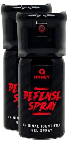 Spray anti-aggressione in formato compatto, con gel, ideale da portare in borsa, zaino o tasca, Qhoney (2x 40 ml.) Spray Identificatore