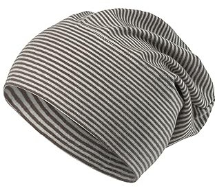 Sterntaler GOTS Beanie Ringel - Babymütze aus Singlejersey (Bio) gestreift - anschmiegsame Unisex Beanie Mütze variabel tragbar - Baby und Kinder Übergangsmütze, braun, Größe 41