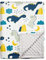 Soarwg Kids Babydecken 75 x 100 cm, Unisex, Neugeborene, superweiche Dinosaurier-Schlafdecken für Kleinkinder, Kinder, Babys, Mädchen, Jungen, Kinderzimmer, Bettdecke, Geschenke