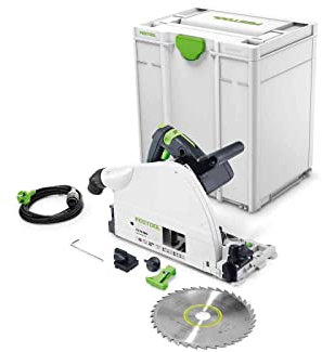 Festool Tauchsäge TS 75 EBQ-Plus (mit Kreissägeblatt WOOD UNIVERSAL, Rückschlagstopp, Splitterschutz, Innensechskantschlüssel), im Systainer
