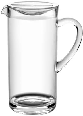Abode Homewares Montana 60 oz Durable Acrylic Pitcher with Lid and Handle, Shatter-Resistant and Dishwasher-Safe Indoor/Outdoor Ice Tea Jug for Juice, Lemonade, Coffee, Cold or Hot Beverages - Clear