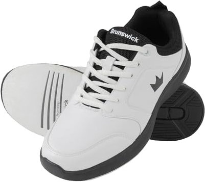 EMAX | Brunswick - Bowling-Schuhe Männer | Herren Bowling-Schuh | Classic White - Schuhgröße 38.5