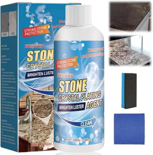 Steinpolier- und Beschichtungsmittel, Steinkristallbeschichtungsmittel, Steinfleckenentferner, Küchenölfleckenreiniger, Marmorsteinreiniger, Polituren für Familien, 100 ml (1)