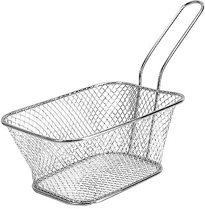 MAGICLULU Frittierkorb aus Edelstahl kitchen helper kitchenaide Mini frying basket French fries basket Mini Airfryer Mini-Fritteuse Bratkorb für Kartoffeln Sieb für Lebensmittel