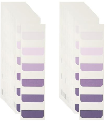 PATIKIL Onglets Adhésifs Transparents Indexables, 120 Pcs Grands Marque-Page Notes Adhésives Étiquettes Planificateur Pour Cahiers Bureau Dossiers Livre Comptable, Dégradé Violet