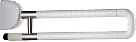 Baño para Agarraderas Pasamanos de seguridad for bañera, antideslizante, acabado de nailon, plegable, en forma de U, for ducha, inodoro, barra de seguridad abatible