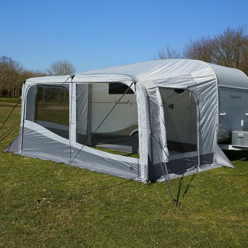 your GEAR Brela Air 360 - Auvent gonflable pour Hobby Beachy Caravan – Toit solaire et auvent pour caravane avec passepoil UV 50+ (pour Beachy 360)