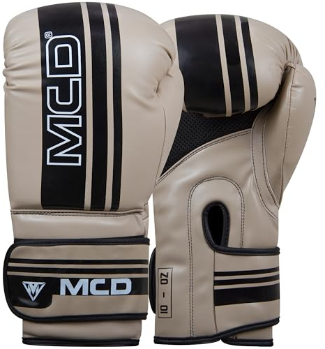 MCD Boxing Gloves Men, Women and Kids 6oz, 8oz, 10oz, 12oz 14oz, 16oz Boxing Training Muay Thai Gloves, Perfect Punch Bag Gloves Boxing Bag Gloves MMA Sparring Gloves (Brown, 16oz)