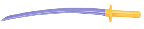 Omquot Vibrerande lila cosplay svärd 3D-tryckt med realistiska detaljer för anime-älskare, perfekt för anime-shower och samlingar av PLA 5,89 Oz