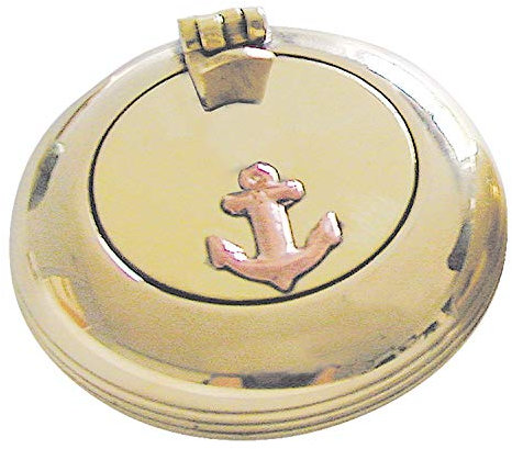 Sea-Club Klappaschenbecher Ascher Messing glatt Ø=5cm Maritime Dekoration