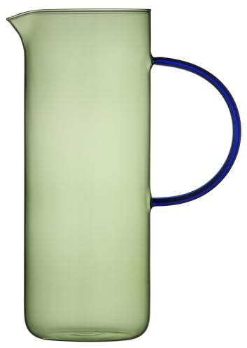 Lyngby Glas Torino Glaskanne, Karaffe, 1.1 Liter, Grün/Blau