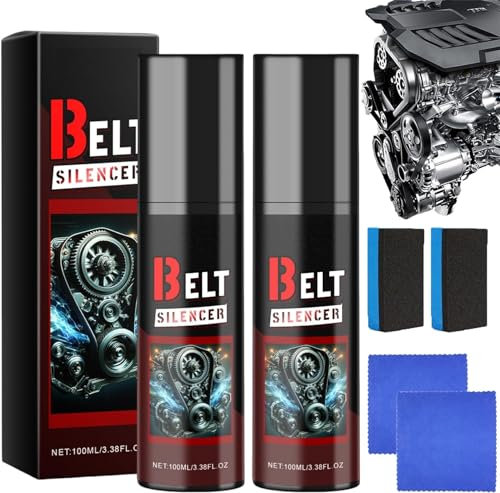 Automobile Engine Belt Conditioner, Conditioner for Car Engine Belt, Belt Dressing Spray Automotive, Noise Lubrication Protection Friction Reducer for Car and Truck (2Pcs)