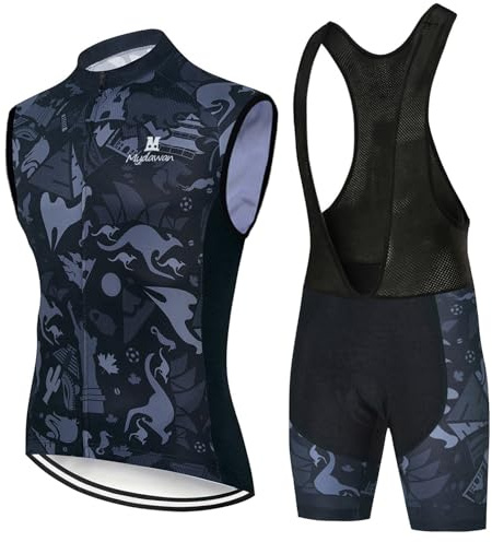 Conjunto Ciclismo Hombre Maillot Bici MTB Verano Ropa Ciclista Sin Mangas