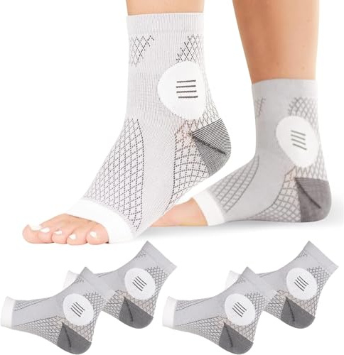 2paia Calzini Fascite Plantare Cavigliera Sportiva a Compressione Supporto per Caviglia Elastica Traspirante Cavigliera Tutore Sportiva Cavigliera Sportiva Supporto per Caviglia Calzini a compressione