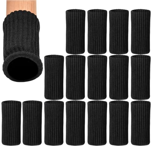 16 Pièces Chaussette Chaise pour Pieds de Chaise, Patins de Meubles Antidérapants en Tricot Elastique, Patins Antidérapants pour Convient aux Pieds de Chaise, Évitez Les Rayures et Le Bruit