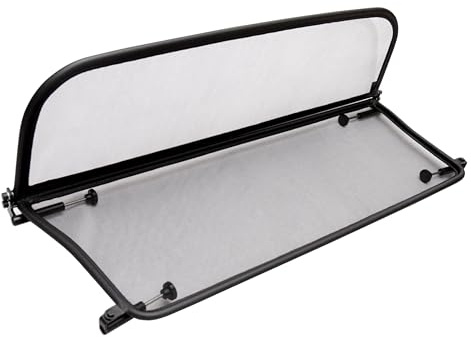 Generic Cabrio Windschott - Windabweiser kompatibel mit Mini R52 & R57 Cabriolet | Baujahr 2004-2015 | Farbe: Schwarz | Material: Kunstleder | Montage: Schnellverschluss