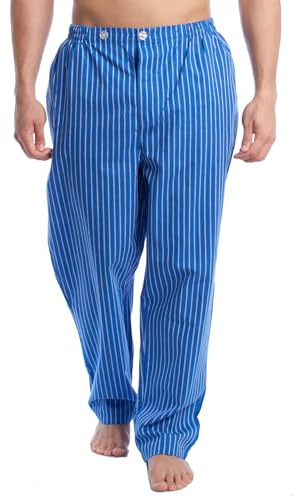 Kisses&Love Långa pyjamasbyxor i bomull för män KLPP2