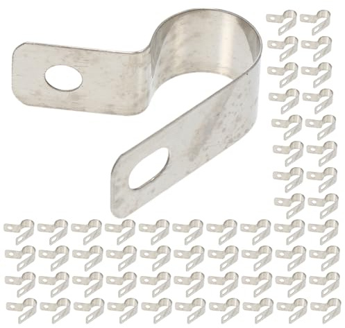 Tofficu Lot de 200 Clips de Câble en Acier Inoxydable R, Pinces de Fixation Métalliques pour Fils, Organiseurs de Câbles Multifonctions pour Installation Électrique et
