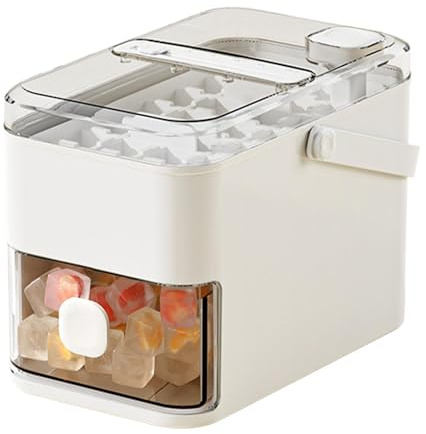 Molde de bloque de hielo – Contenedor para hacer bebidas de 56 cavidades | Bandeja de hielo con – para cócteles, enfriamiento de vino, RV, camping, viajes, cocina, hogar, restaurante, picnic
