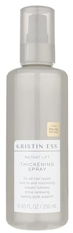Kristin Ess Hair Instant Lift Thickening Salon Spray for Volume + Fullness on Fine Hair - Shine Renewing, Texturizing + Style Support, Sulfate and Paraben Free, 8.45 fl. oz.