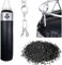 DBX BUSHIDO SPORT Boxsack Gefüllt mit Gummigranulat 130 cm - Box Sack 60 kg - Training Boxen Sport und Kickboxen - Punching Bag (Silber Mit Granulat und Stahlring)