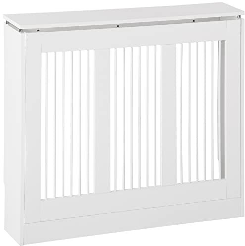 HOMCOM HOMCOM Heizkörperverkleidung Heizungsabdeckung Heizkörper Radiator Abdeckung 90 x 18 x 84 cm Heizkörper Abdeckung für Schlafzimmer Wohnzimmer Weiß
