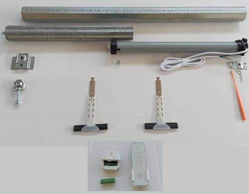 Kit Motorizzazione Tapparelle 100 kg 50 Nn + Centralina e Telecomando Varie Misure Disponibili RULLO REGOLABILE Motore per tapparelle Completo di Accessori (da 160 cm a 195 cm)