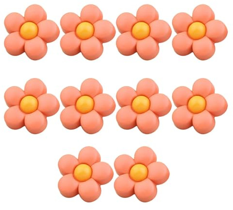10 Stycken Plastknappar Knappar Barn, Barnknappar Babyknappar Blomknappar För Flickor Och Pojkar-orange+gul-18mm