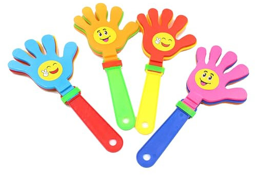 Handklöppel,Kunststoff Hand Klöppel,Klatschende Hände Farbe,Handklatsche Klapperhand,Kunststoff Handklatscher,Krachmacher Plastic Geräuschmacher,Geburtstagsparty Zubehör,4PC