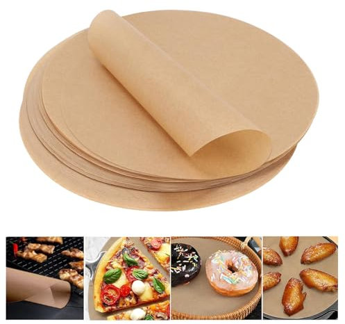 Carta Forno Rotonda 30cm, 100 fogli di carta da forno - Fogli di pergamena per stampi per torte - Facile da usare e da pulire, il foglio di carta da forno per eccellenza