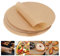 100 Pieces Baking Paper Round, Round Non-Stick Baking Paper 30cm, Baking Paper Blanks BBQ Paper Heat-Resistant, for Sandwich Paper Brown Parchment Paper for Baking
