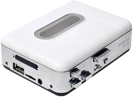 Reproductor de cinta de casete USB a convertidor MP3 con reproductor de cinta grabadora, fácil de usar