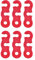 TRIWONDER Aluminiumlegierung Guyline Cord Adjuster Zelt Spanner Seil Teller für Zelt Wandern Camping (Rot - 6 Stück)