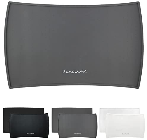 KaraLuna Premium Silikon Napfunterlage (60 x 40 cm, Grau, Kurvig)