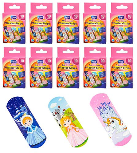 varivendo Notizblock + 100x Kleine Prinzessin Figo Pflaster-Strips Kinderpflaster Pflaster Wundpflaster (Prinzessinnen 100 Stück)