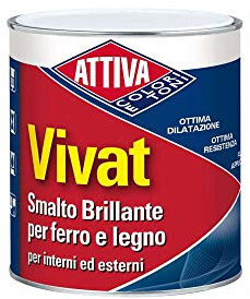 Vivat Smalto 750ml Brillante Per Legno E Ferro Color Marrone Chiaro 16