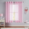 Beauoop Tenda da finestra in voile, in chiffon, ricamata, con pompon per finestra per bambini, elegante trattamento per soggiorno, camera da letto, cameretta delle ragazze, 137.2 x 137.2 cm, rosa