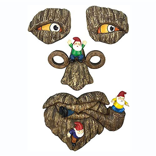 Gartenzwerg Lustig, Gartendeko Figuren Garten Dekoration Miniatur Gartenzwerg Statue FüR AußEn, Gartenzwerge Wetterfest, Erdmännchen Gartenfigur, Harz Cartoon Ornamente, Baum Garten Dekoration