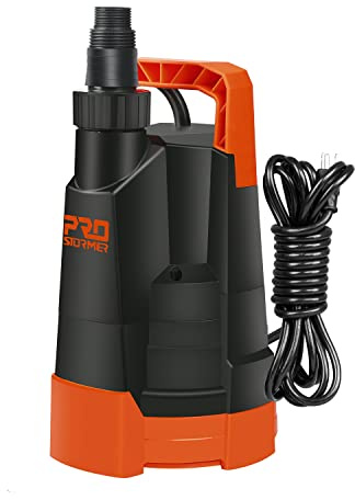 Clean Water Pump, Prostormer 1HP 3430GPH Portable Household Submersible Utility Drainage Pump for Swimming Pool, Pond, Garden, Flooded Cellar and Basement