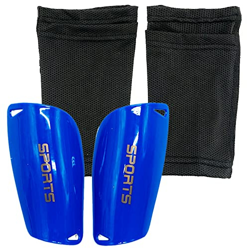 Espinilleras de fútbol, espinilleras + Mangas de Alta Elasticidad, para niños y niñas, para Juegos de fútbol, protección EVA Cushon Que Reduce Golpes y Lesiones